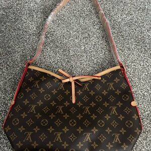 Brown Designer Monogram Shoulder Bag